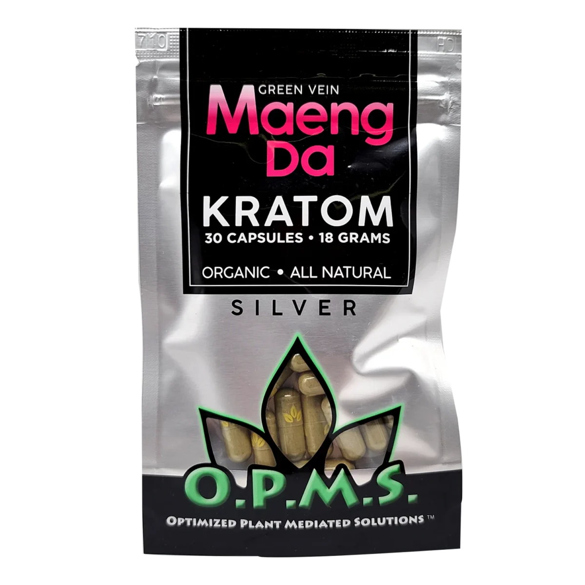 Opms Silver Green Vein Maeng Da 18gm 30ct