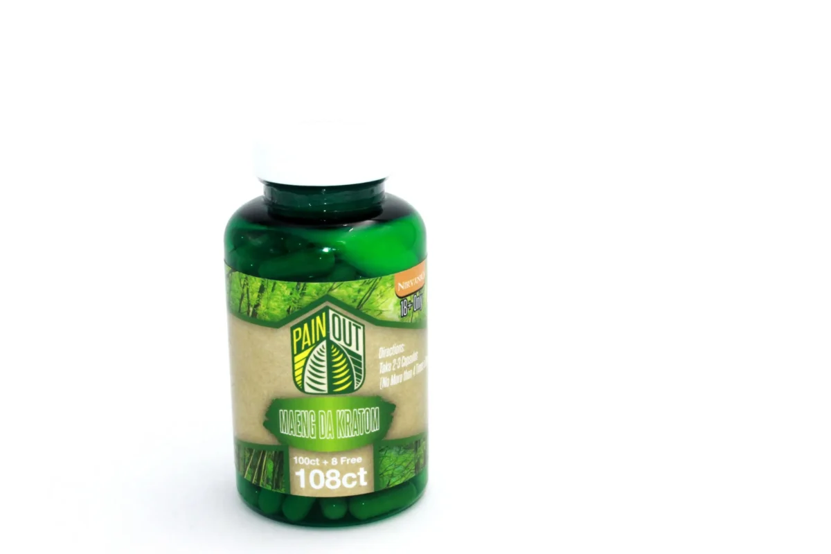 Pain Out Kratom Green Maeng Da 108ct Capsules