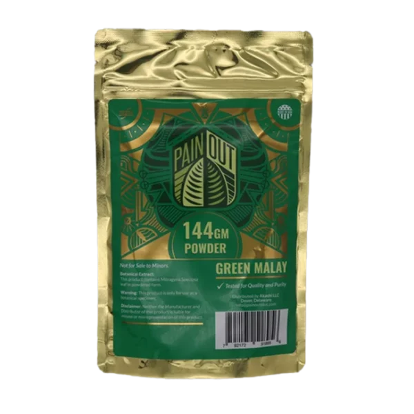 Pain Out Kratom Green Malay 144gm Powder