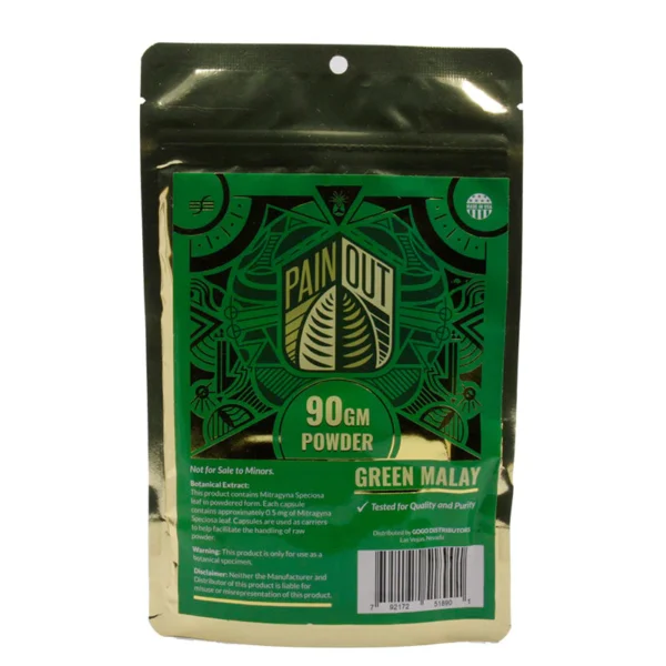 Pain Out Kratom Green Malay 90gm Powder