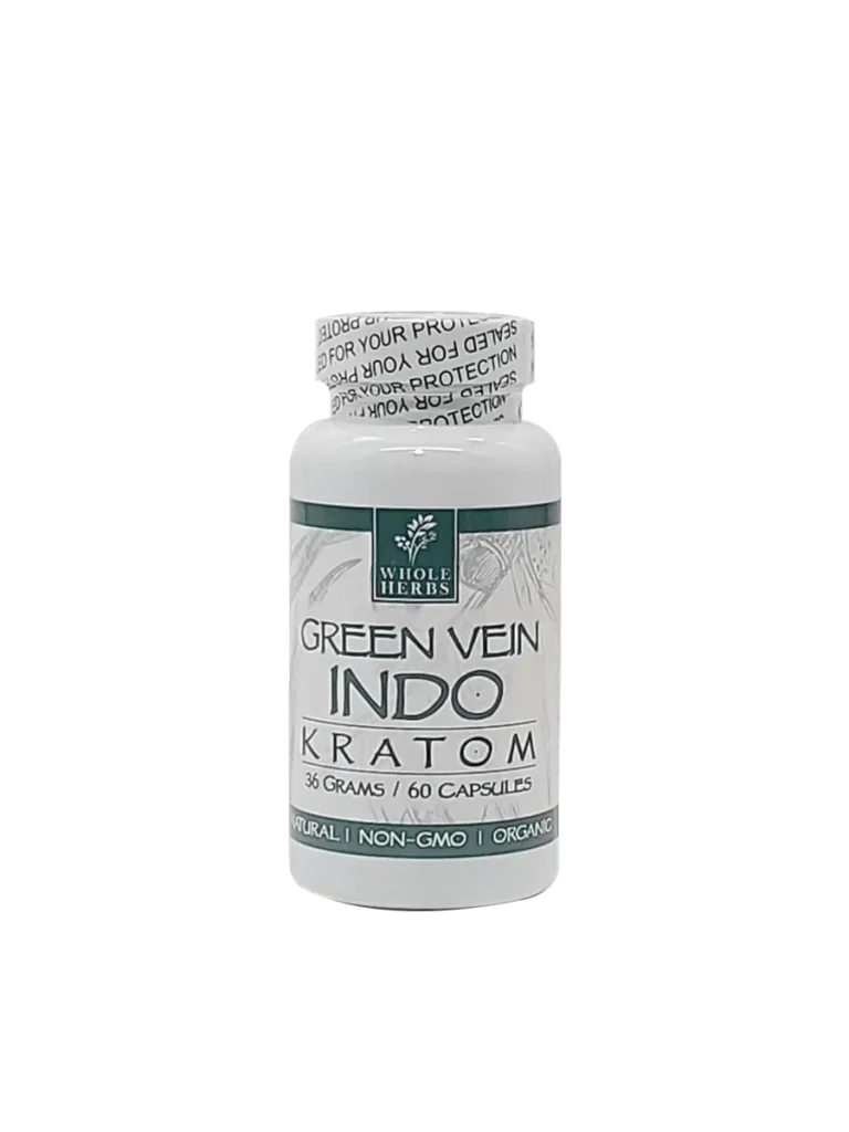 Whole Herbs Kratom Green Vein Indo 60ct