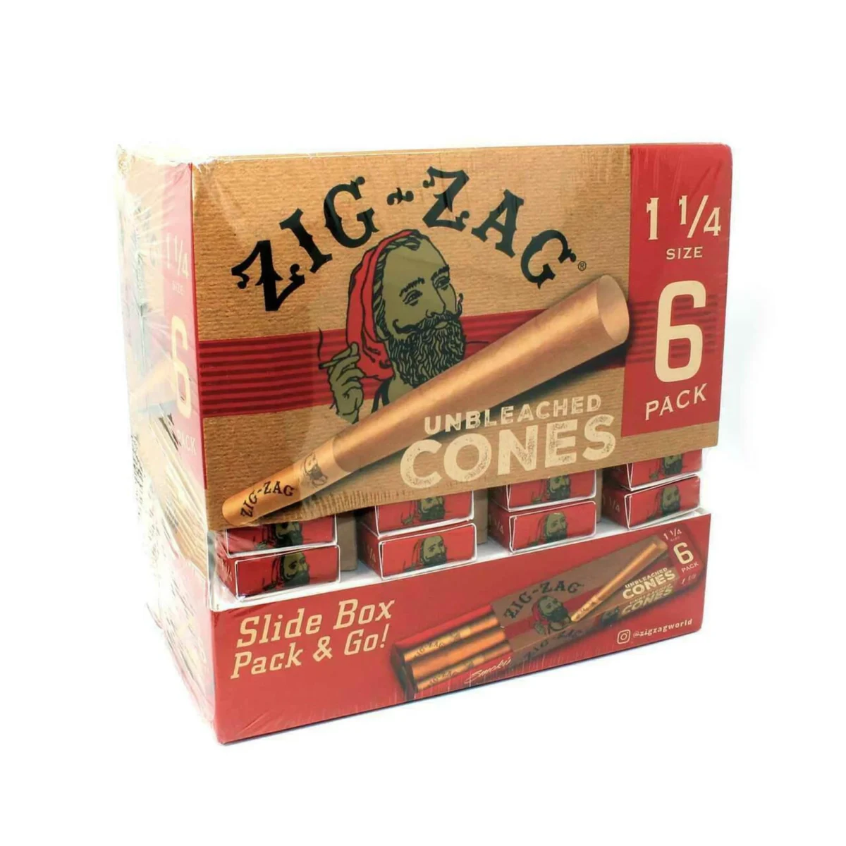 Zig Zag Cones King Size 1 1/4 6pk 24CT